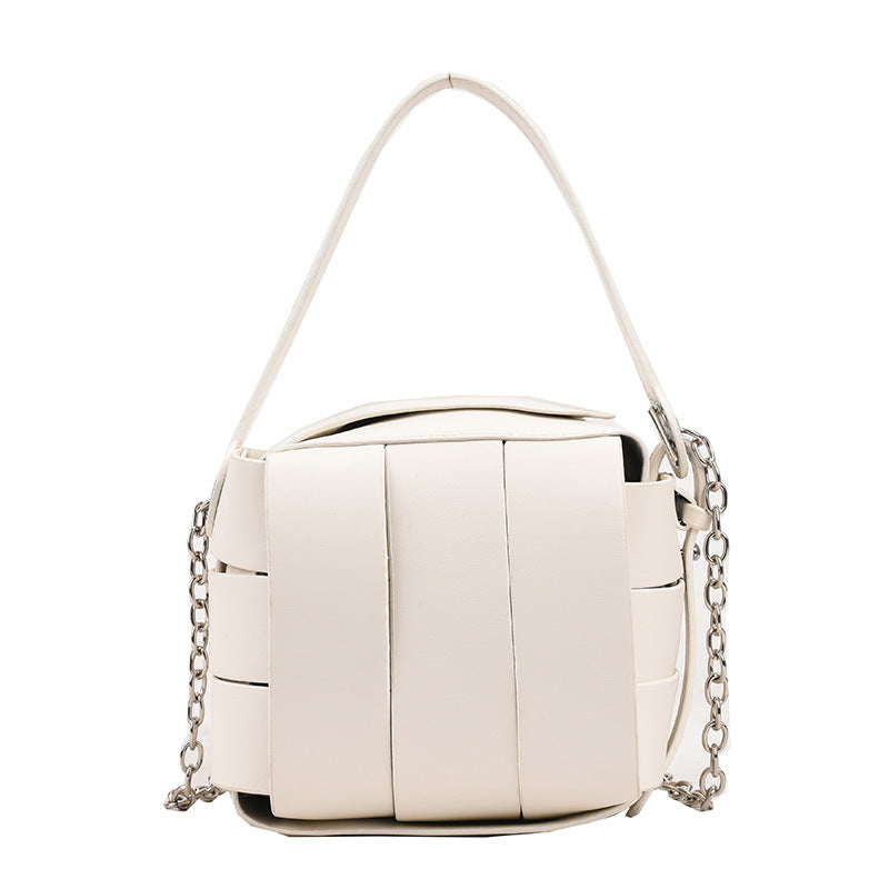 Vintage Leather Handbag - Spliced Patchwork Shoulder Bag