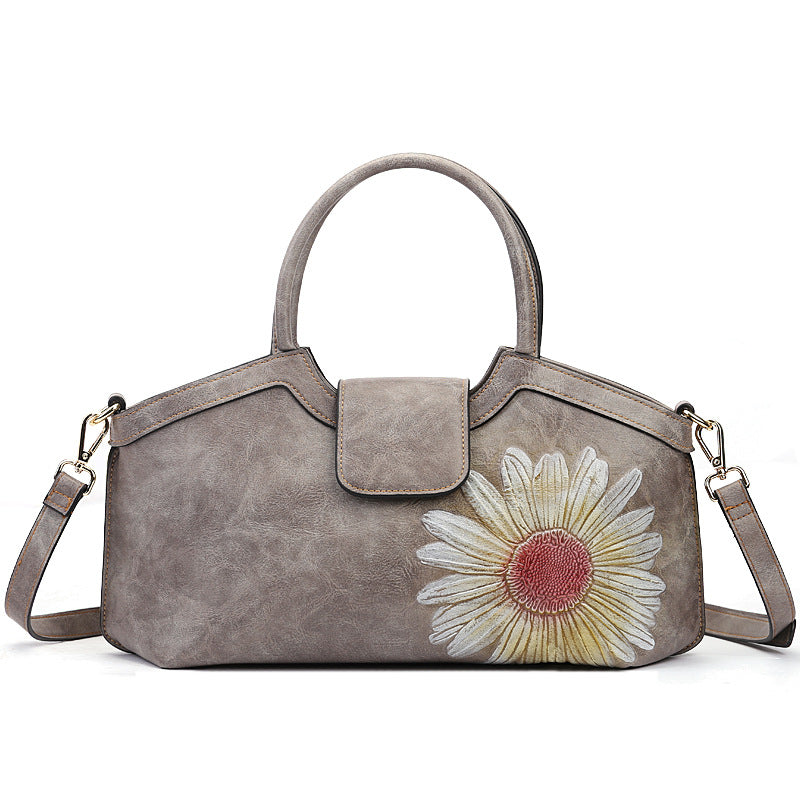 Vintage Embossed Crossbody Bag