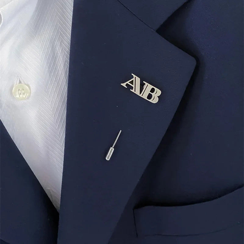 Personalized Name Brooch – FAZZTONC Stainless Steel & 18K Gold Fashion Pin