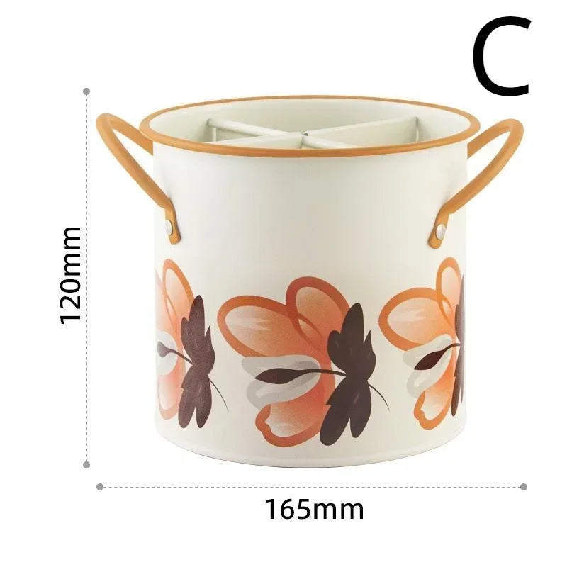 Vintage Chopsticks Holder & Drying Rack – Separated Utensil Organizer for Kitchen