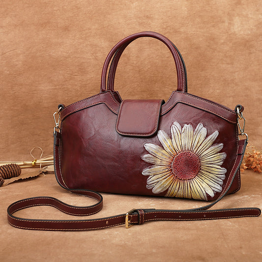 Vintage Embossed Crossbody Bag