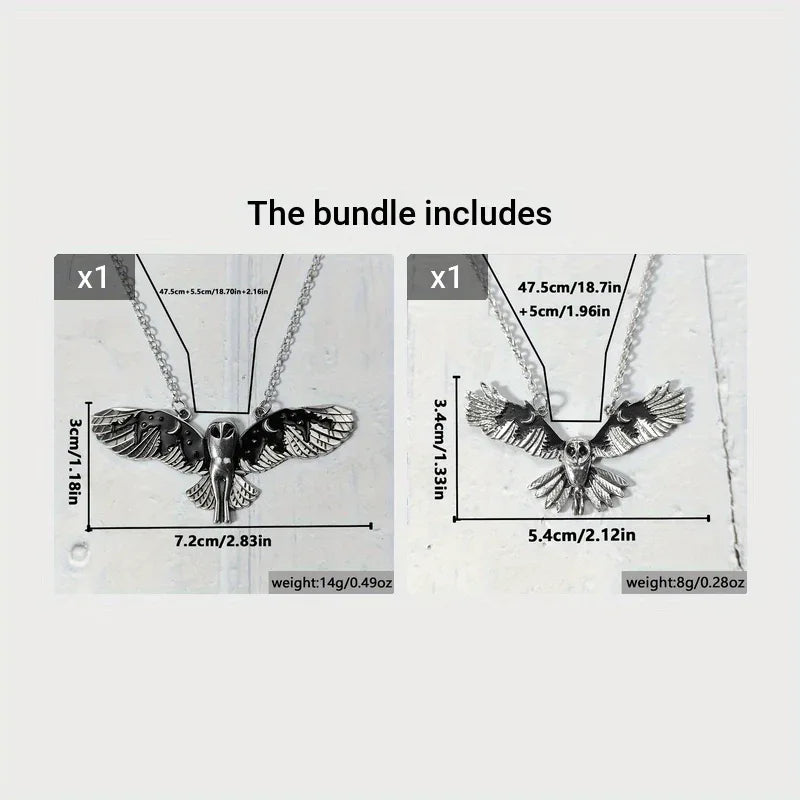 Vintage Owl Totem Necklace – Moon Phase Boho Jewelry Gift - Nanna's Unique Findings