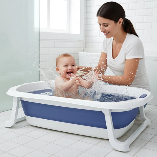 Newborn Collapsible Baby Bathtub Portable Travel Bathtub Foldable Baby Bathtub Foldable Bath Basin Newborns For Baby 0-36 Month - Nanna's Unique Findings