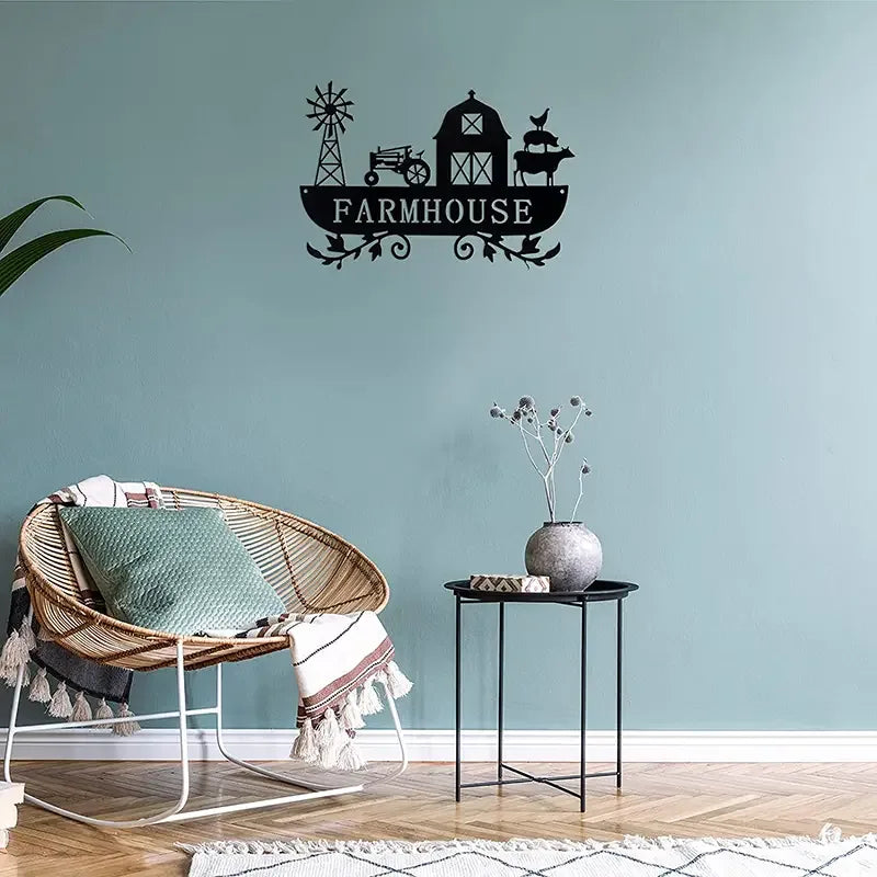 Black Metal Farmhouse Kitchen Sign – Rustic Country Wall Decor (12x8") - Nanna's Unique Findings