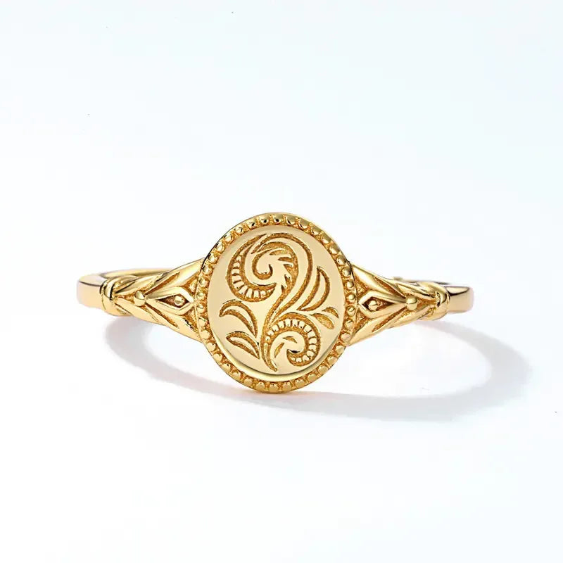 Flower Ring – Alloy with Gold Electroplated Finish - Nanna's Unique Findings