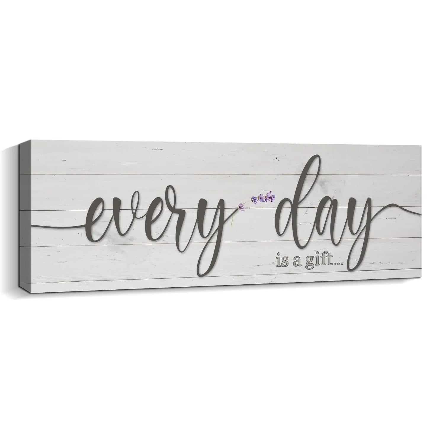Every Day is a Gift” Wall Sign – Rustic Farmhouse Inspirational Décor, 6x17" - Nanna's Unique Findings