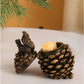 Squirrel Toothpick Holder Bucket – Rustic Wooden Tabletop Accent