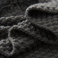 Close-up of dark gray textured fabric