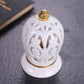 White Ceramic Toothpick Box – Gilt Hollow Vintage Design