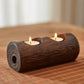 Hand‑Carved Wooden Tealight Holder – Rustic Farmhouse Candle Block