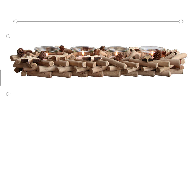 Handmade Wooden Candle Holder – Rustic Country Home Accent