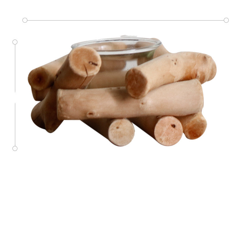 Handmade Wooden Candle Holder – Rustic Country Home Accent