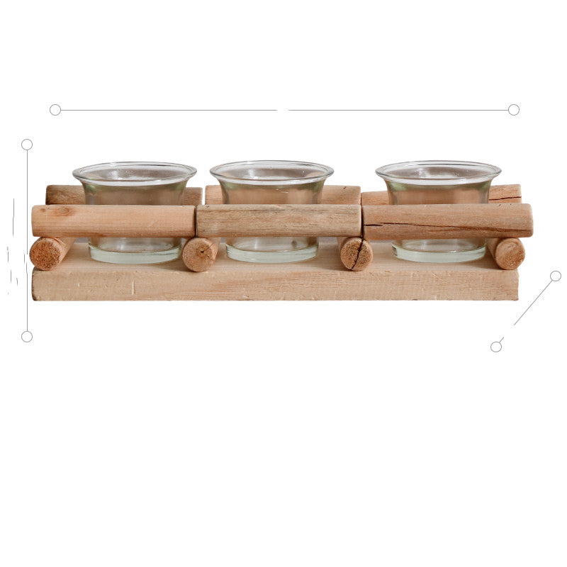 Handmade Wooden Candle Holder – Rustic Country Home Accent