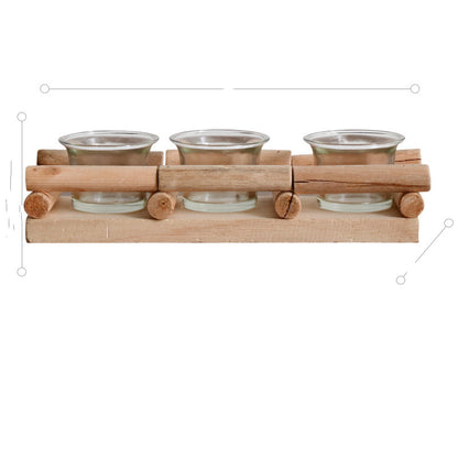 Handmade Wooden Candle Holder – Rustic Country Home Accent