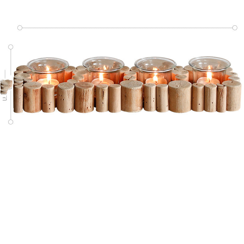 Handmade Wooden Candle Holder – Rustic Country Home Accent