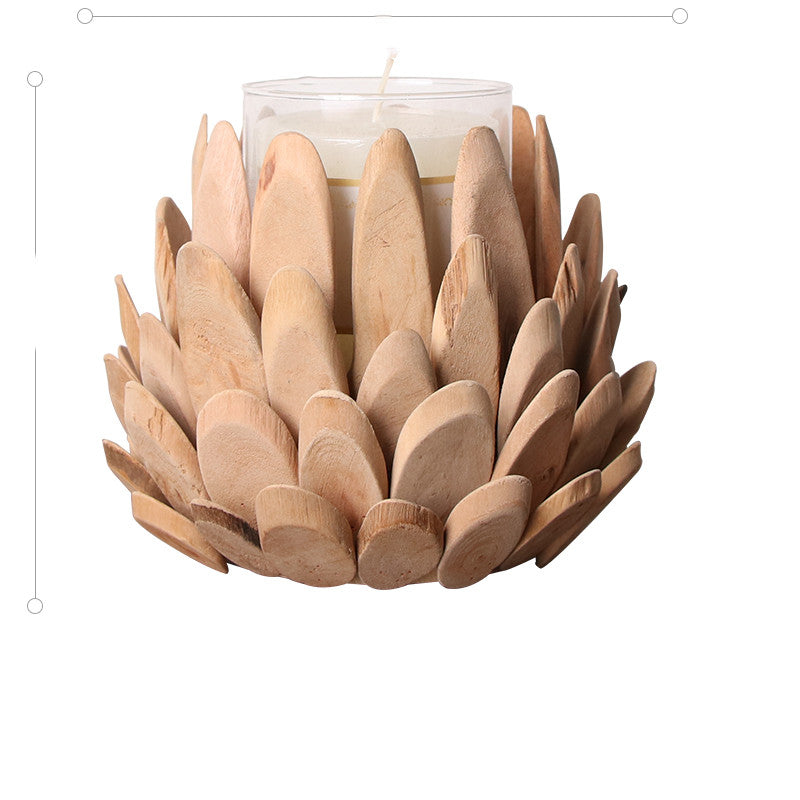 Handmade Wooden Candle Holder – Rustic Country Home Accent