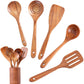 High-Temperature Wooden Cooking Utensil Set – 7-Piece Acacia Wood Kitchen Tools