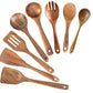 High-Temperature Wooden Cooking Utensil Set – 7-Piece Acacia Wood Kitchen Tools