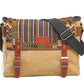 Vintage Canvas Messenger Bag - Ethnic Geometric Pattern