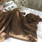 Cozy Fringed Knit Throw Blanket - Rustic Farmhouse Wool Blend