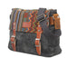 Vintage Canvas Messenger Bag - Ethnic Geometric Pattern