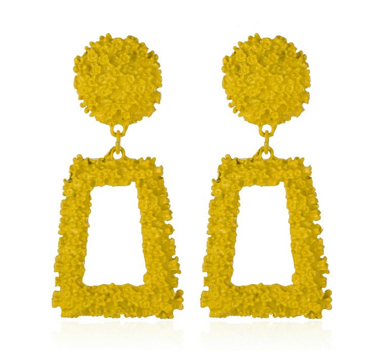 Vintage Geometric Statement Earrings - Bold Drop Earrings