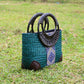 Vintage Handwoven Straw Tote - Artisan Summer Bag
