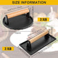 Cast Iron Grill Press – Food‑Grade Steak & Sandwich Weight with Wood Handle (Round or Square)