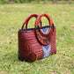 Vintage Handwoven Straw Tote - Artisan Summer Bag