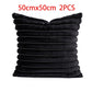 Stack of black pillows with dimensions 50cmx50cm and quantity 2PCS on a white background.
