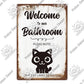 Funny Vintage Bathroom Sign - Retro Toilet Humor Metal Wall Plaque