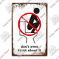 Funny Vintage Bathroom Sign - Retro Toilet Humor Metal Wall Plaque