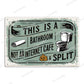 Funny Vintage Bathroom Sign - Retro Toilet Humor Metal Wall Plaque