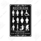 Funny Vintage Bathroom Sign - Retro Toilet Humor Metal Wall Plaque