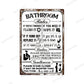 Funny Vintage Bathroom Sign - Retro Toilet Humor Metal Wall Plaque