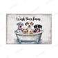 Funny Vintage Bathroom Sign - Retro Toilet Humor Metal Wall Plaque