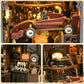 Wooden Classic Car DIY Book Nook Kit – Retro 3D Puzzle with Light Effect
