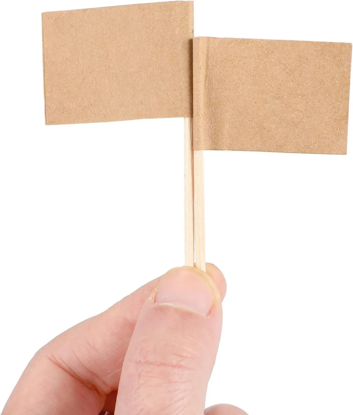 Wooden Toothpick Flags – 100-Piece Set for Appetizers, Fruit, & Party Décor