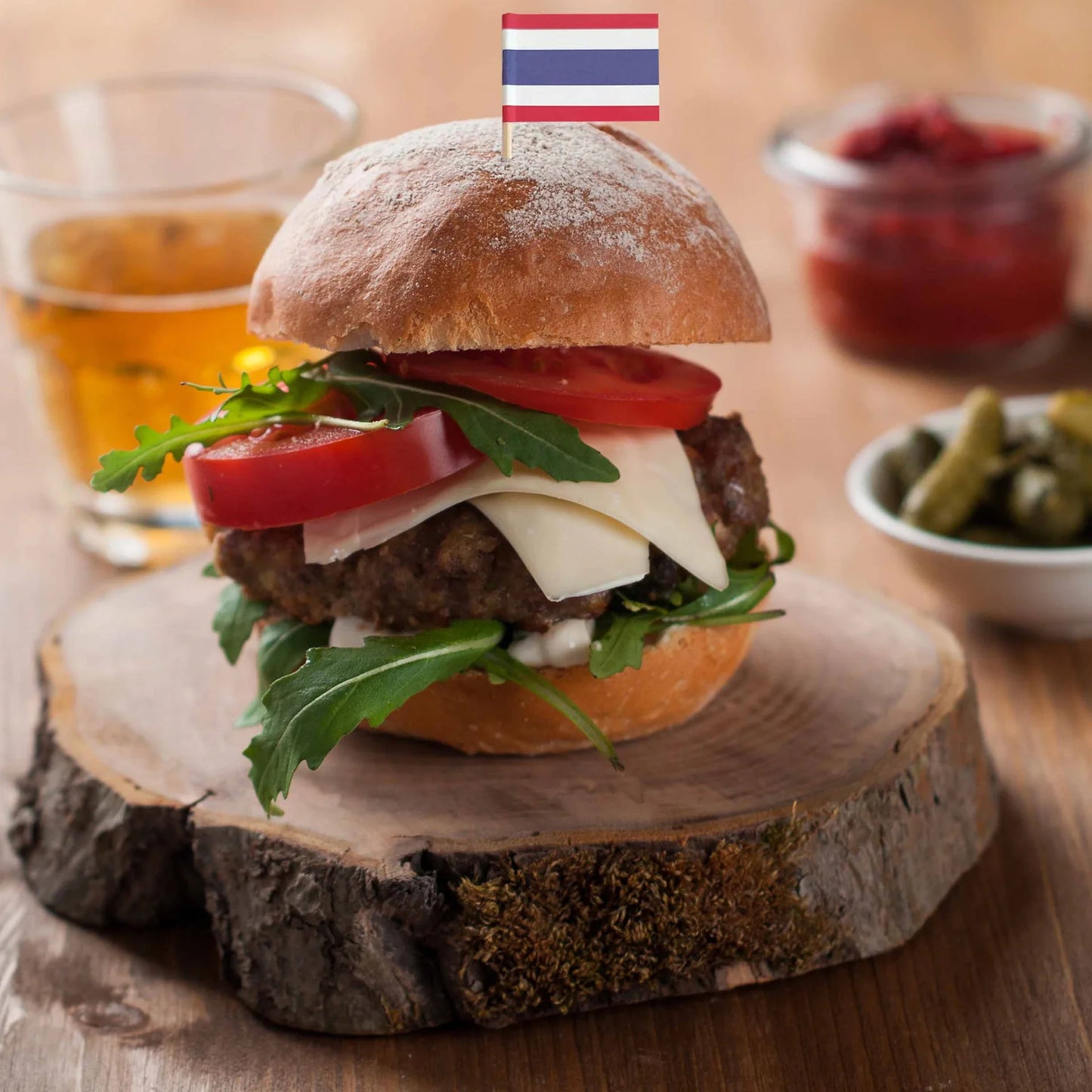 Wooden Toothpick Flags – 100-Piece Set for Appetizers, Fruit, & Party Décor