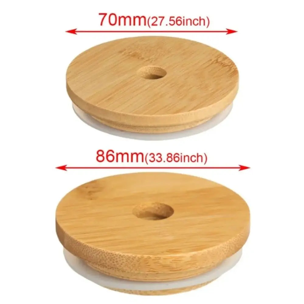 Bamboo Mason Jar & Bottle Canning Cap – Airtight Replacement Lid (70/86mm)