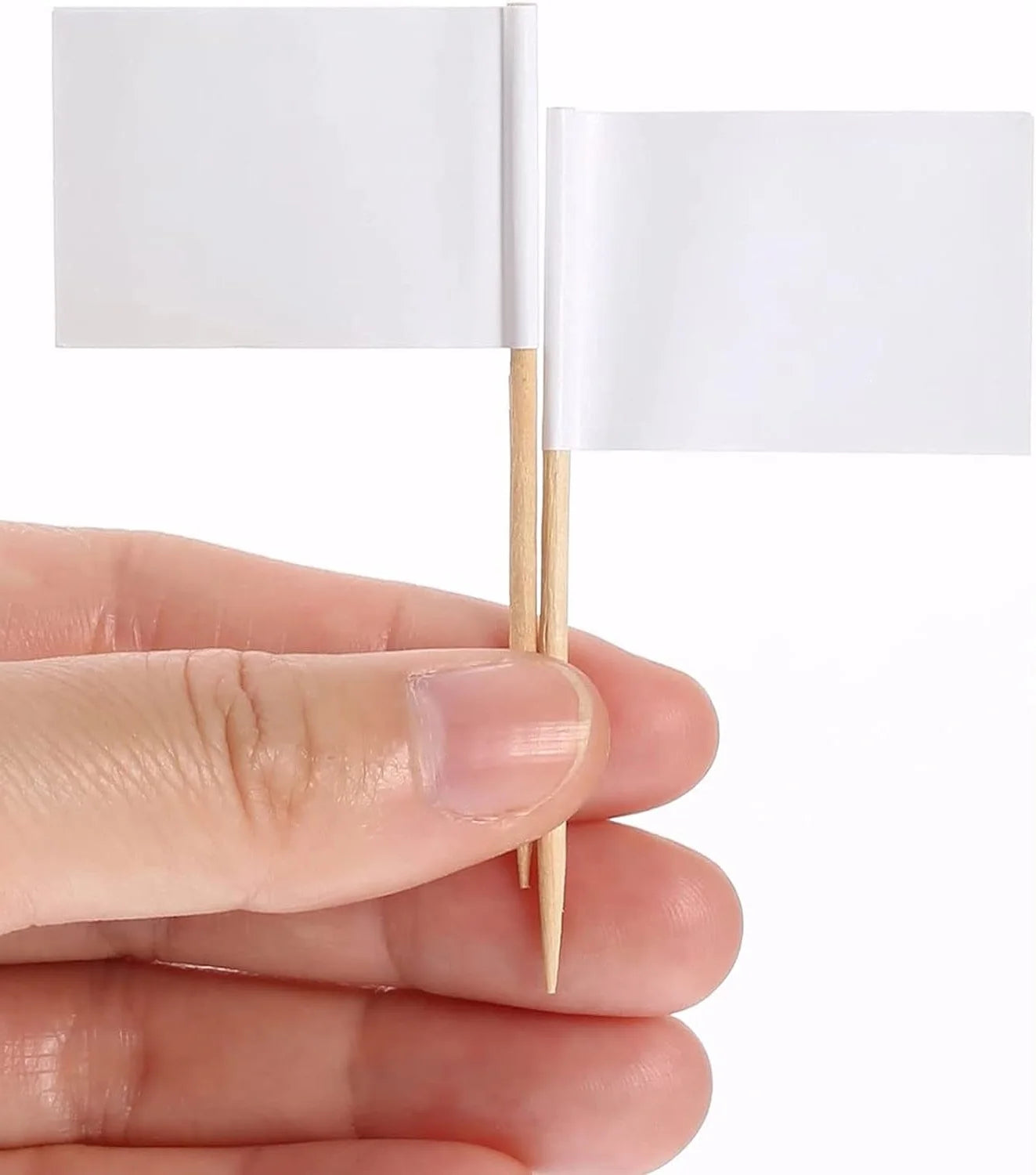 Wooden Toothpick Flags – 100-Piece Set for Appetizers, Fruit, & Party Décor