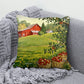 Farmhouse Autumn Harvest Oil Painting Cushion Case – Ultra Soft Plush Scenic Pillow Cover