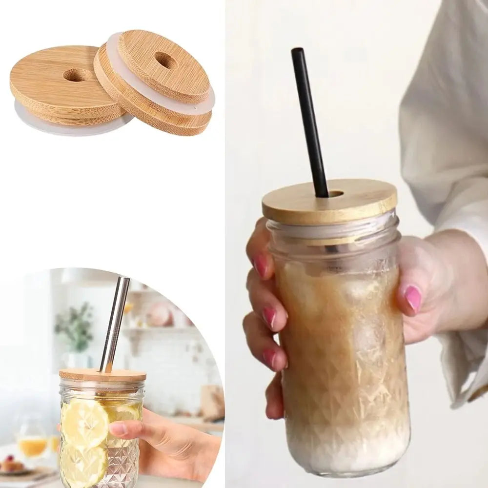 Bamboo Mason Jar & Bottle Canning Cap – Airtight Replacement Lid (70/86mm)
