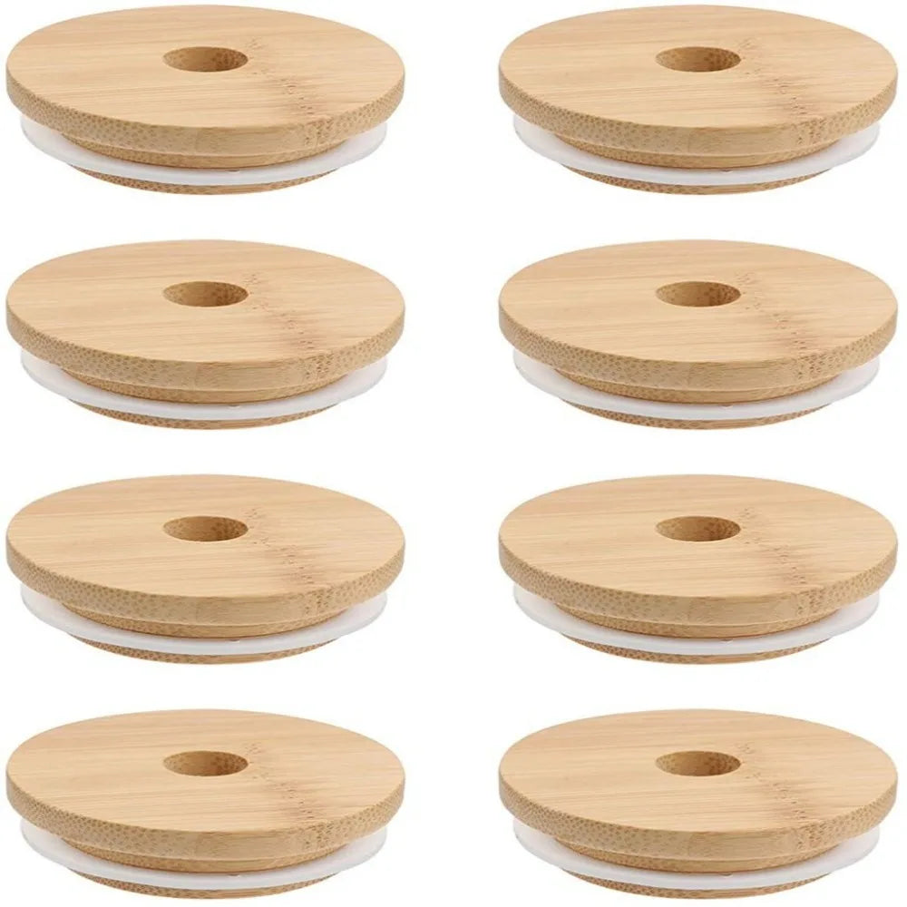 Bamboo Mason Jar & Bottle Canning Cap – Airtight Replacement Lid (70/86mm)
