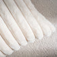 Close-up of white fleece fabric with a soft texture