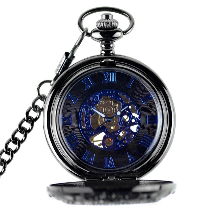 Vintage Mechanical Pocket Watch - Steampunk Gear Design