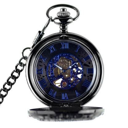 Vintage Mechanical Pocket Watch - Steampunk Gear Design