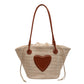 Simple Woven Straw Tote Bag - Natural Beach & Market Bag