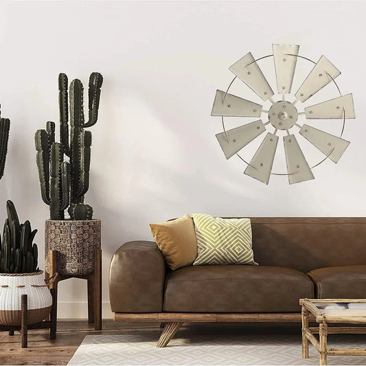 Glitzhome's 28" Windmill: Turning Your Wall into a Rustic Farmhouse Instagram Influencer with a Dash of Metal Sparkle! - Nanna's Unique Findings