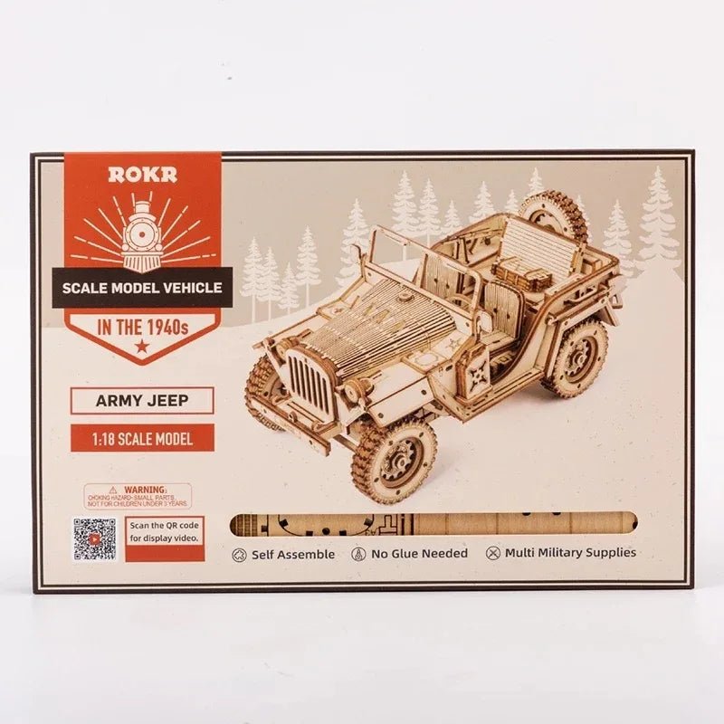 Collector’s 3D Wooden Puzzle Jeep – DIY Mechanical Model Kit - Nanna's Unique Findings